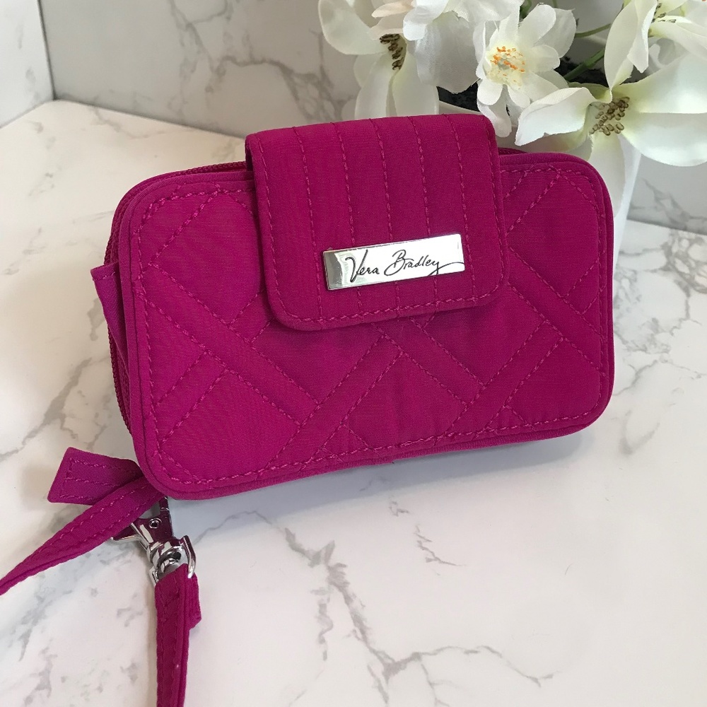 Vera Bradley Zip Around Wallet Wristlet Pink